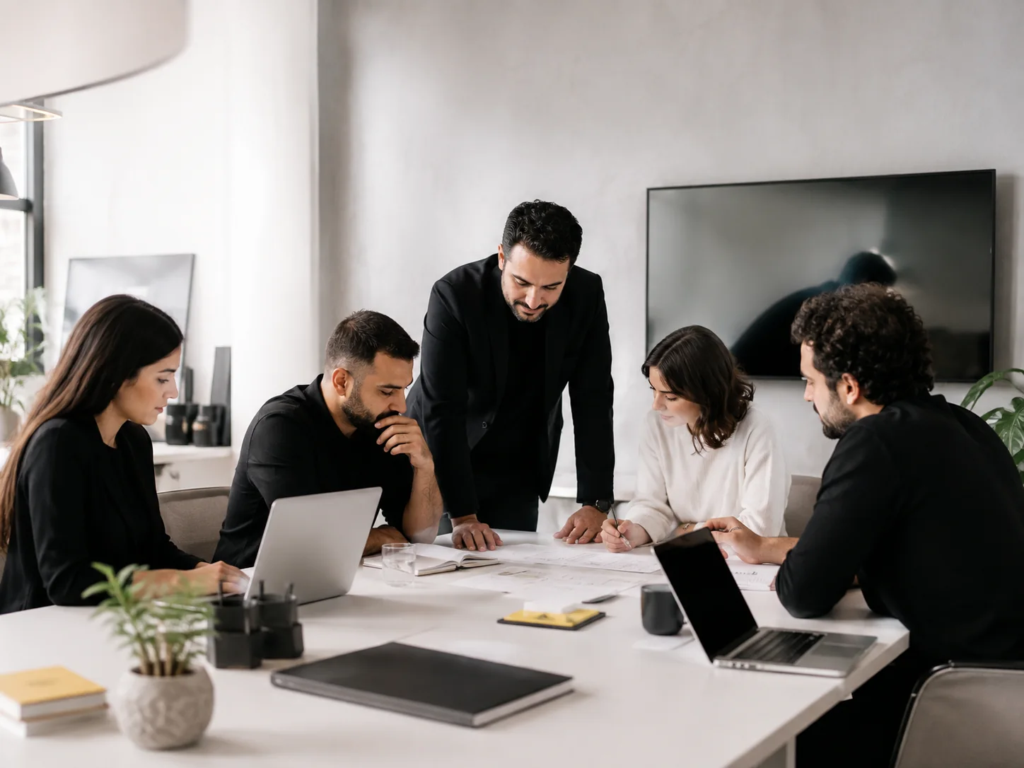 Professional team working on a digital project