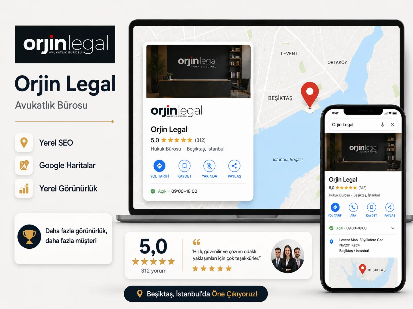 Orjin Legal – Avukatlık Bürosu proje sunumu